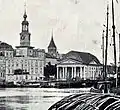 Königsberg, Alte Börse (1880), Glockentürme vom Grünen Tor und vom Dom