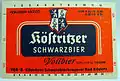 Etikett Köstritzer Schwarzbier (DDR)