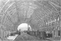 Bahnhofshalle des zweiten Kopenhagener Hauptbahnhofes, die im ersten Palads als Vorführsaal genutzt wurde.