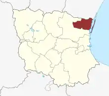 Lage des Ølsemagle Sogn in der Køge Kommune