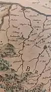 Karten-Ausschnitt von Gerhard Mercator,vmtl. um 1630(K.bach unterhalb Rhein)