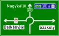 Vorwegweiser an Schnellstraßen