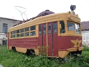 Triebwagen KTM-1 im Stadtverkehrsmuseum Odessa