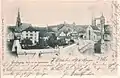 Eine Aufnahme von Karl Liebhardt aus dem Jahr 1897: Blick aus der Stadt zur Burg