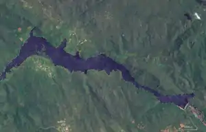 Satellitenaufnahme der Kafue-Talsperre