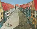 "Der Markt" (heute Kaiser-Max-Straße) in Kaufbeuren; Aquarell (datiert 1780).
