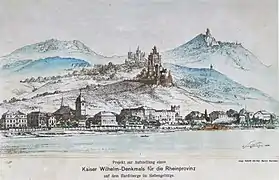 Wettbewerbsentwurf für ein Kaiser-Wilhelm-Denkmal bei Königswinter (1890)