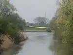 Das Flüsschen Kalflack von einer Brücke aus gesehen