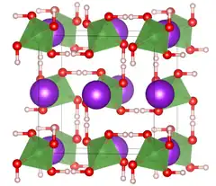 Elementarzelle von Kaliumdihydrogenarsenat