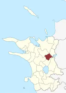 Lage des Aunsø Sogn in der Kalundborg Kommune