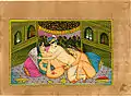 Darstellung im Kamasutra: Ein Mann mit zwei Frauen