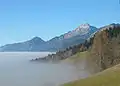 Steiner Alpen – Der höchste Berg auf dem Foto ist der Storžič.