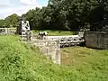 Rückansicht des Sperrtores