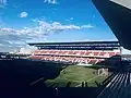 Blick in das leere Stadion (Februar 2024)