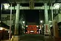 Torii und Zuishinmon bei Nacht