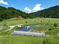 Hochwasserschutzanlage nahe dem Klinikum Garmisch-Partenkirchen