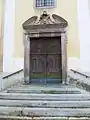Eingang zur Kapuzinerkirche St. Matthias