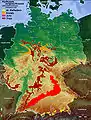 Aufgeschlossenes Karbonatgestein in Deutschland