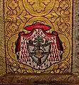Weiße Messkasel Mußbach, Wappen, Nahaufnahme