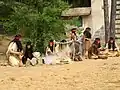 Darsteller der Karl-May-Spiele Bischofswerda zeigen das Leben in einem Indianerdorf