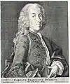 Karl Franz Buddeus, Stich von Johann Georg Schmidt nach Bach