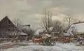 Karl Stuhlmüller, Winterlicher Viehmarkt in Etzenhausen