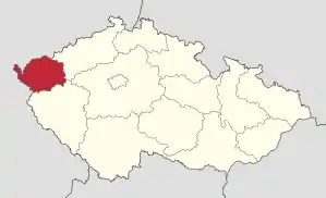 Lage von Karlovarský kraj in Tschechien (anklickbare Karte)
