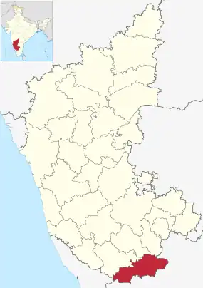 Positionskarte des Distrikts Chamarajanagar