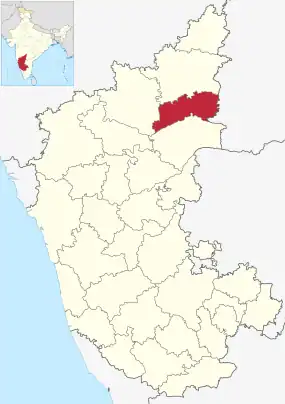 Positionskarte des Distrikts Yadgir