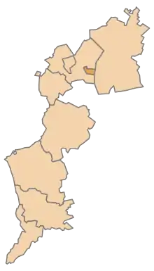 Lage des Bezirks Rust (Burgenland) im Bundesland Burgenland (anklickbare Karte)