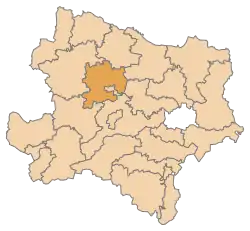 Lage des Bezirkes Krems in Niederösterreich