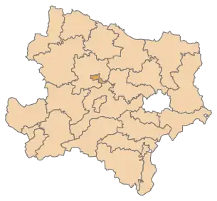 Lage des Bezirks Krems an der Donau im Bundesland Niederösterreich (anklickbare Karte)