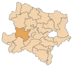 Lage des Bezirkes Melk in Niederösterreich