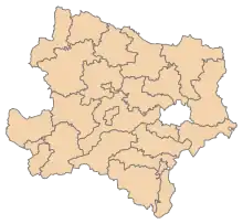 Lage des Bezirks Karte A Noe ohne.svg im Bundesland Niederösterreich (anklickbare Karte)