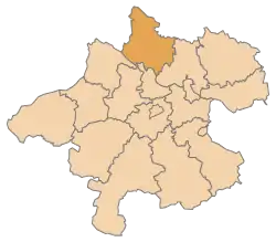 Lage des Bezirks Bezirk Rohrbach im Bundesland Oberösterreich (anklickbare Karte)