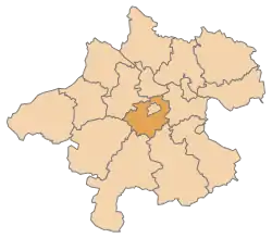 Lage des Bezirks Bezirk Wels-Land im Bundesland Oberösterreich (anklickbare Karte)