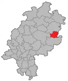 Lage des Amtsgerichtsbezirks Hünfeld in Hessen