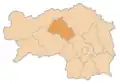 Lage des Bezirkes Leoben innerhalb der Steiermark