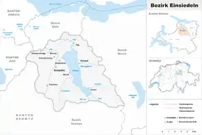 Karte von Bezirk Einsiedeln
