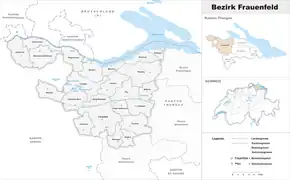 Karte von Bezirk Frauenfeld