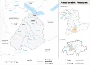 Karte von Amtsbezirk Frutigen