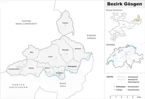 Karte von Bezirk Gösgen