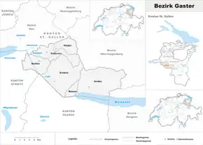 Karte von Bezirk Gaster