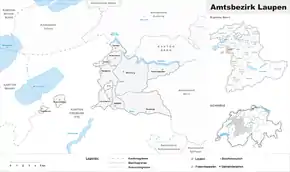 Karte von Amtsbezirk Laupen