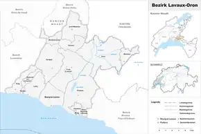 Karte von District de Lavaux-Oron
