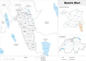 Karte von Bezirk Muri