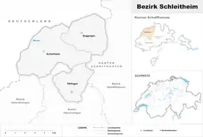 Karte von Bezirk Schleitheim