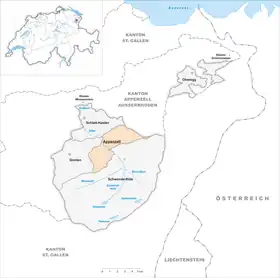 Karte von Appenzell