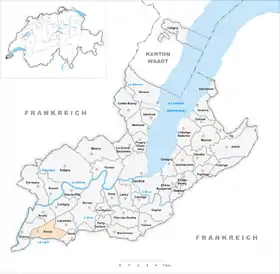 Karte von Avusy
