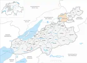 Karte von Büren an der Aare